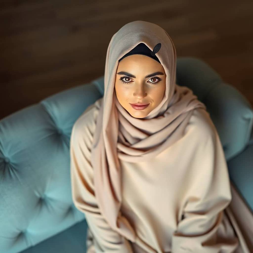 woman wearing scarf clip